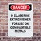 Signmission D-Class Fire Extinguisher For Danger Sign, Plastic, 7in W x 10in L, 2PK OS-2PACK-DS-P-710-V-2377 - alternate 7